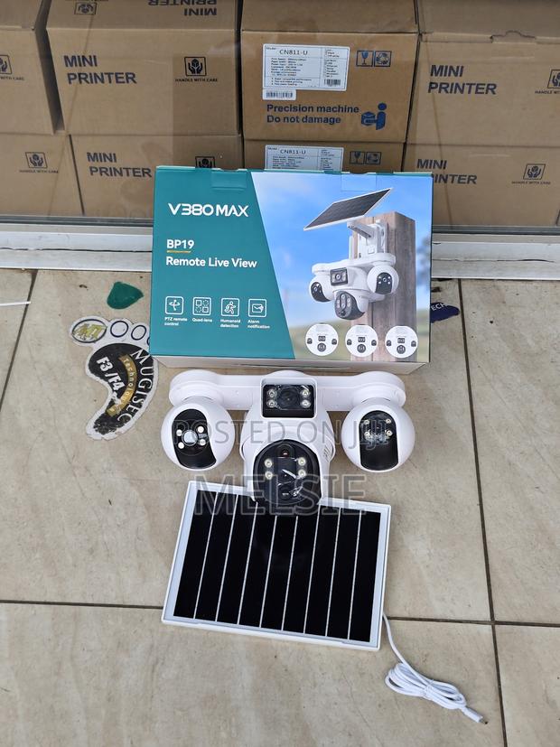 4 Lens Triple PTZ Camera V380 Max Bp19 | Outdoor Wifi Security