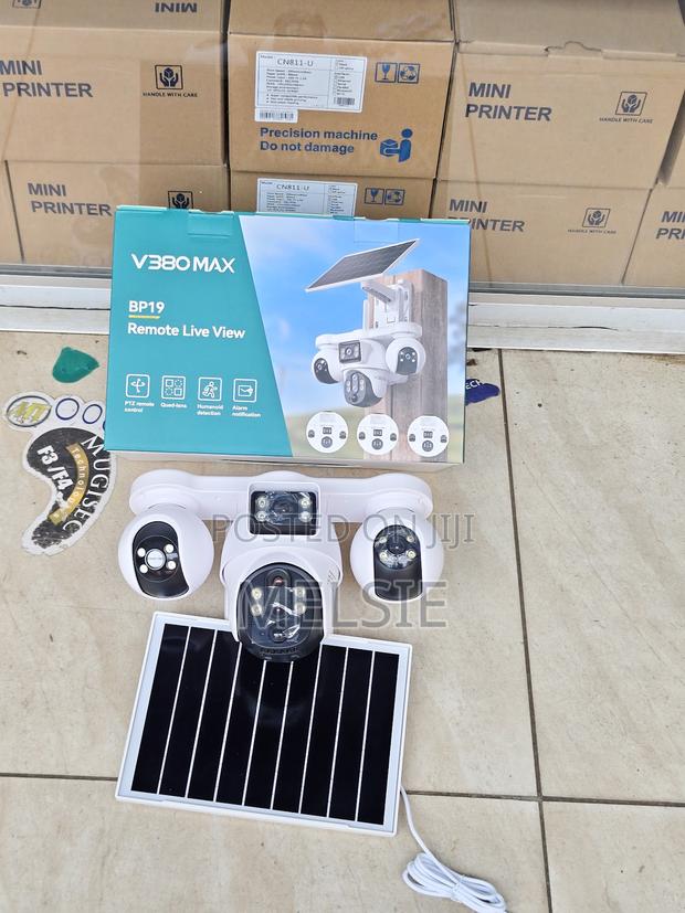 Outdoor V380 Max 4 Lens 3 PTZ Camera | 4g Sim Security PTZ Camera