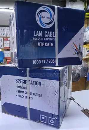Utp Cat.6 Lan Cable Outdoor Blacksheath Networking Cable 305-Meters