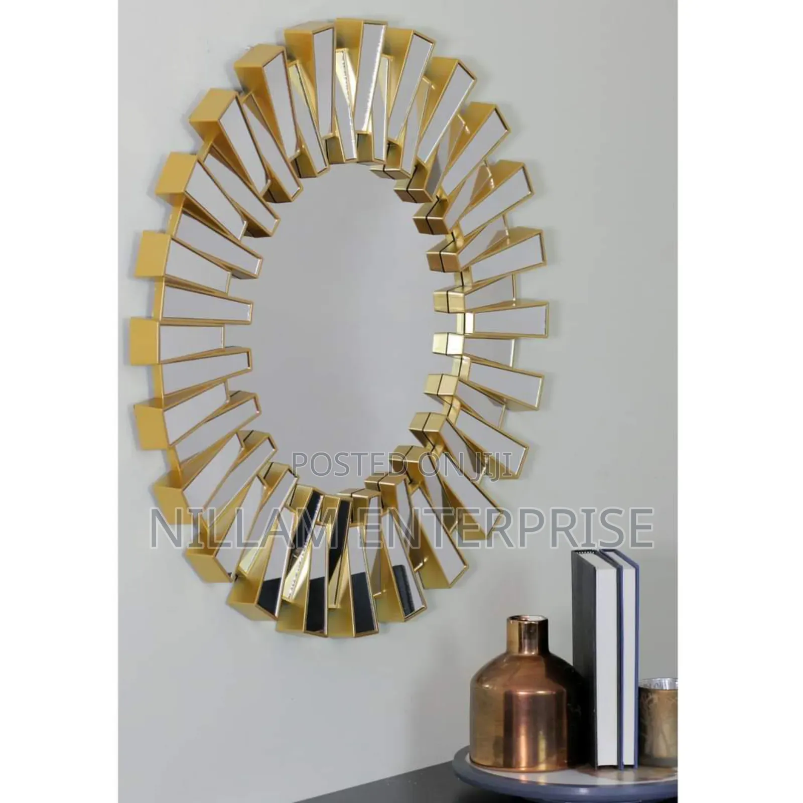 Sunburst Round Luxury Wall Decor Mirror*