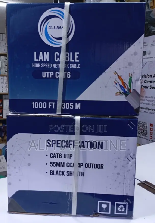 Cat6 Utp Cca Outdoor 1000ft/305m With 4 Twisted Pairs (4p)