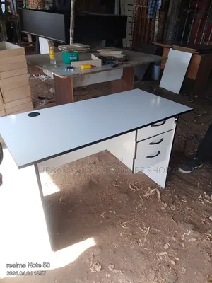 White Black Study Desk