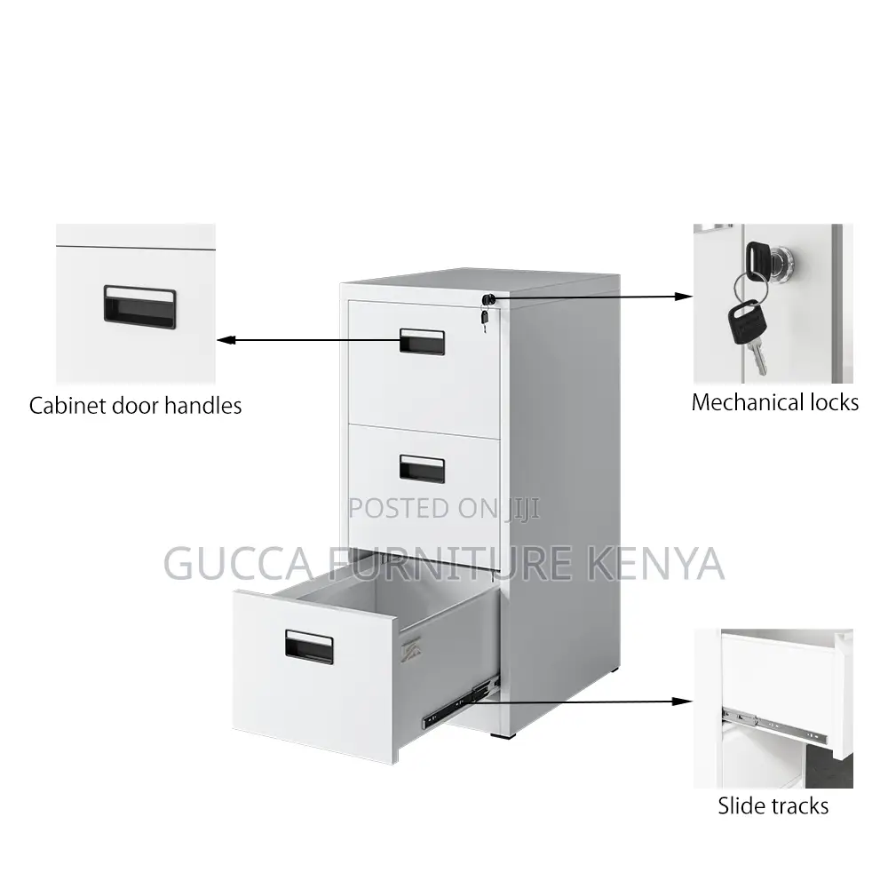 Filling Imported 3-Drawer Gym Storage Cabinet