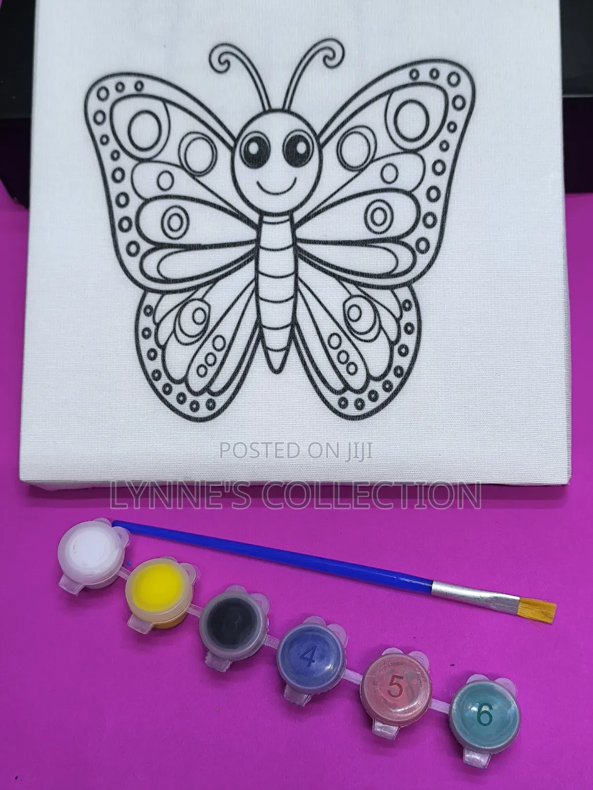 Canvas, Paints, Paint Brush