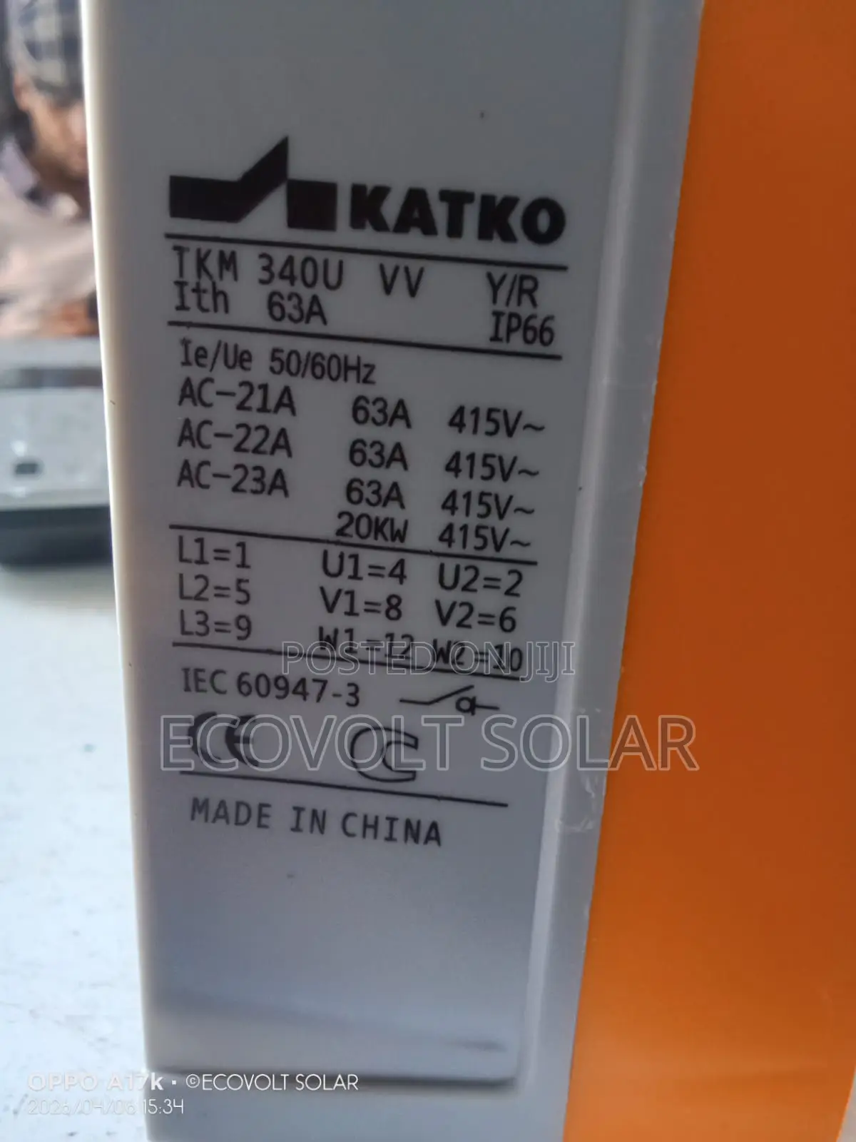 Katko Manual Change Over Switch