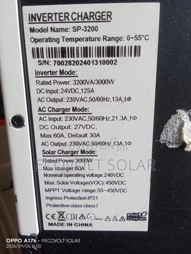 3.2kw 24v Amizar Hybrid Inverter - thumbnail 2