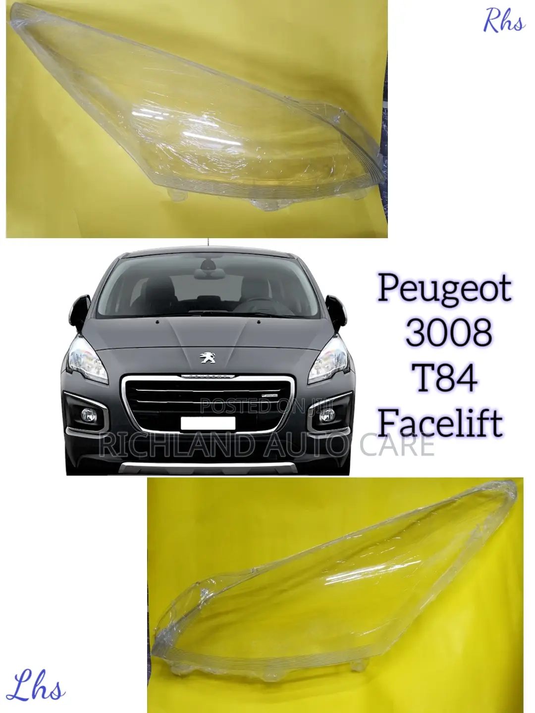 Headlamp Lens Cover Peugeot 208, 504, 2008, 3008