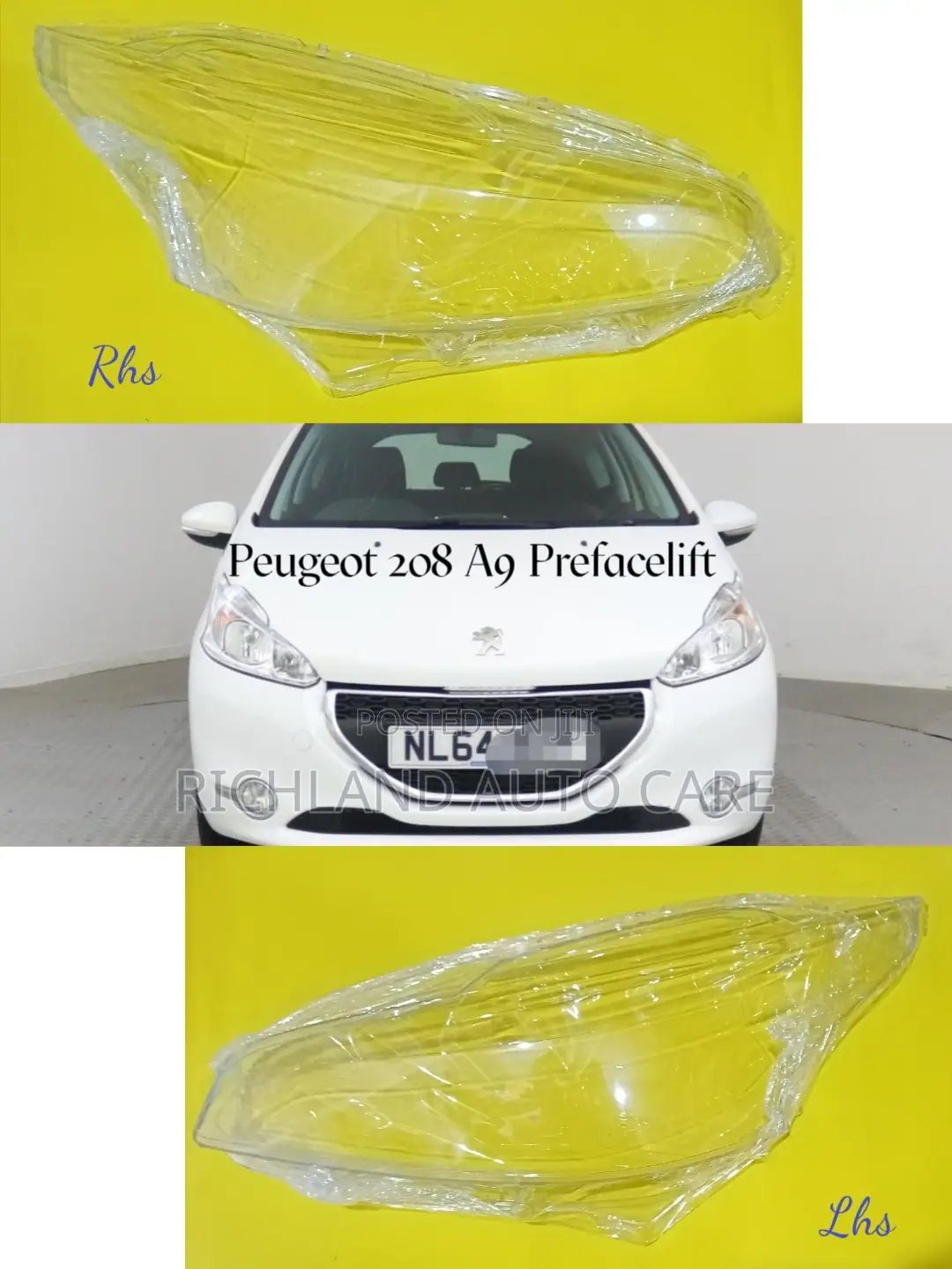 Headlamp Lens Cover Peugeot 208, 504, 2008, 3008