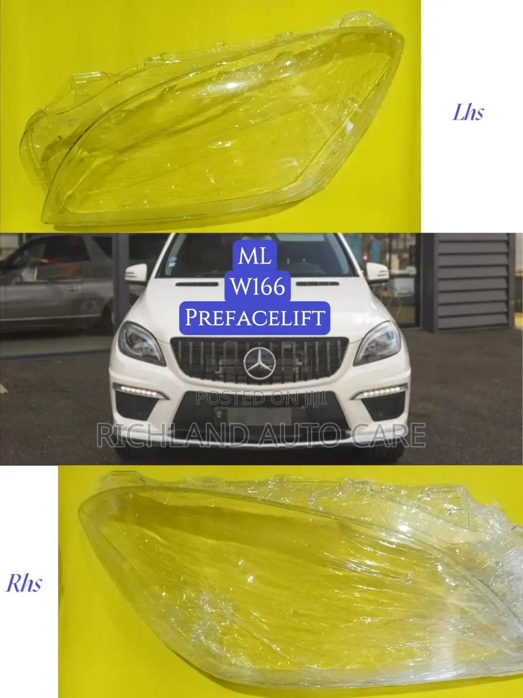 Headlamp Lens Cover Mercedes Benz Ml GLC Gle W166 W167 W253