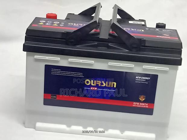 Oursun Din74mf Start Stop Car Battery - main view