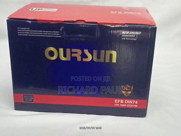 Oursun Din74mf Start Stop Car Battery - thumbnail 2