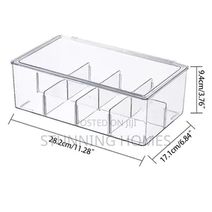 Partitioned Acrylic Teabags Organizer
