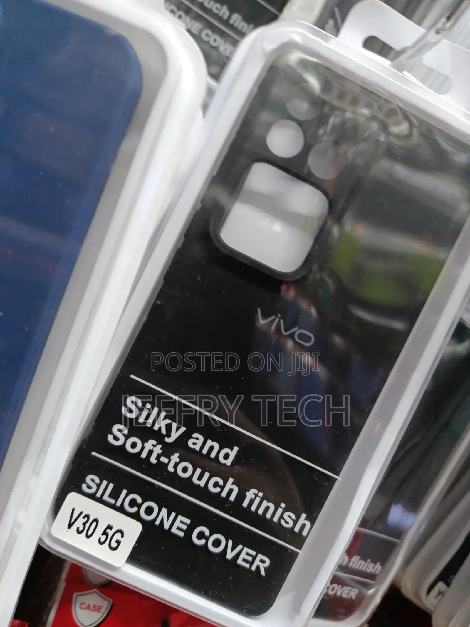 Black Silicone Protective Cover Designed for the Vivo V30 5g