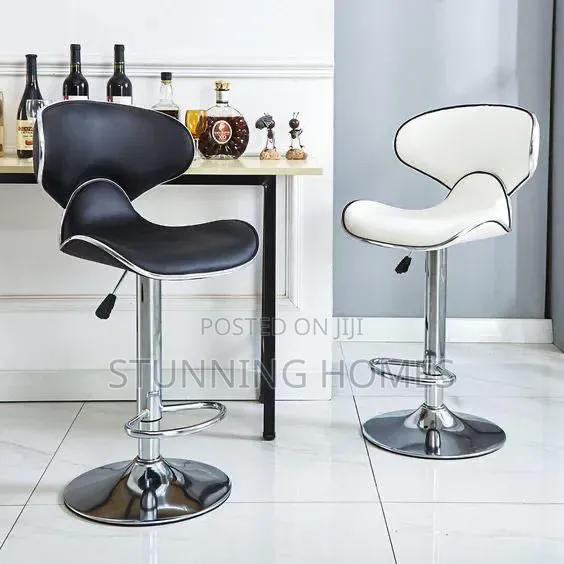 Adjustable Leather Seat Bar Stools