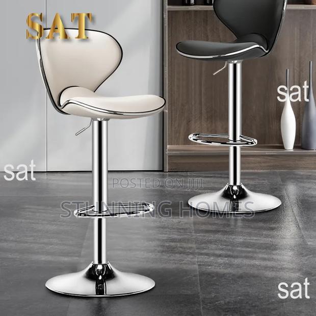 Adjustable Leather Seat Bar Stools - thumbnail 4