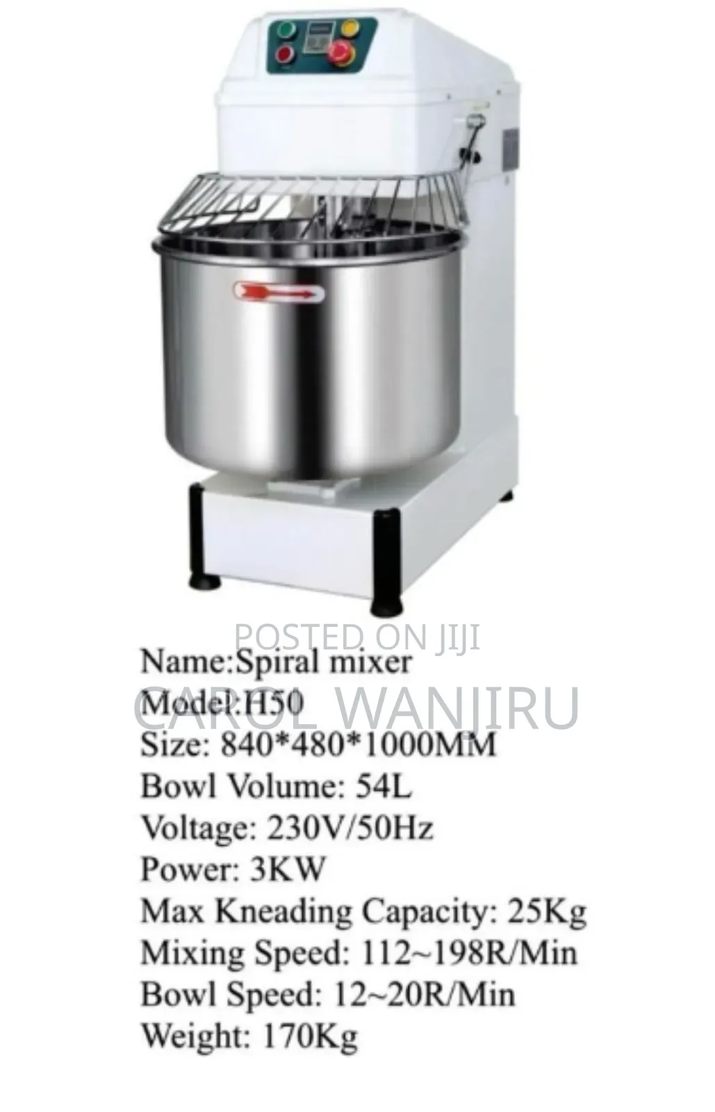 New Premier 54l Spiral Mixer/54l Premier Spiral Mixer