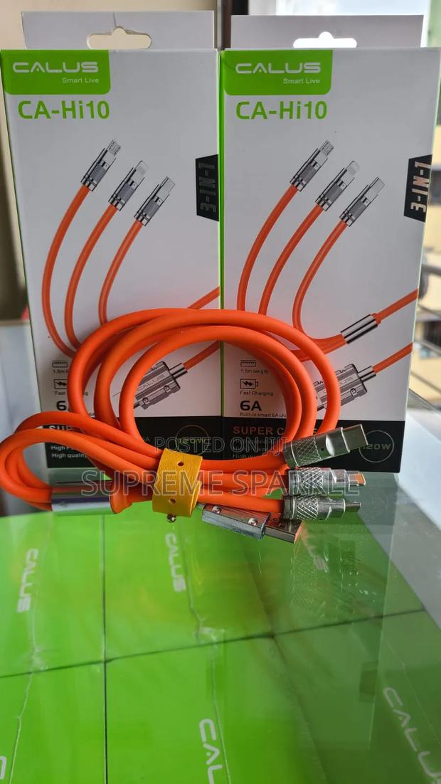 Calus Ca-Hi10 3-in-1 Fast Charging Cable. - thumbnail 2
