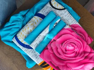 6pcs Fitted Sky Blue Bedsheets