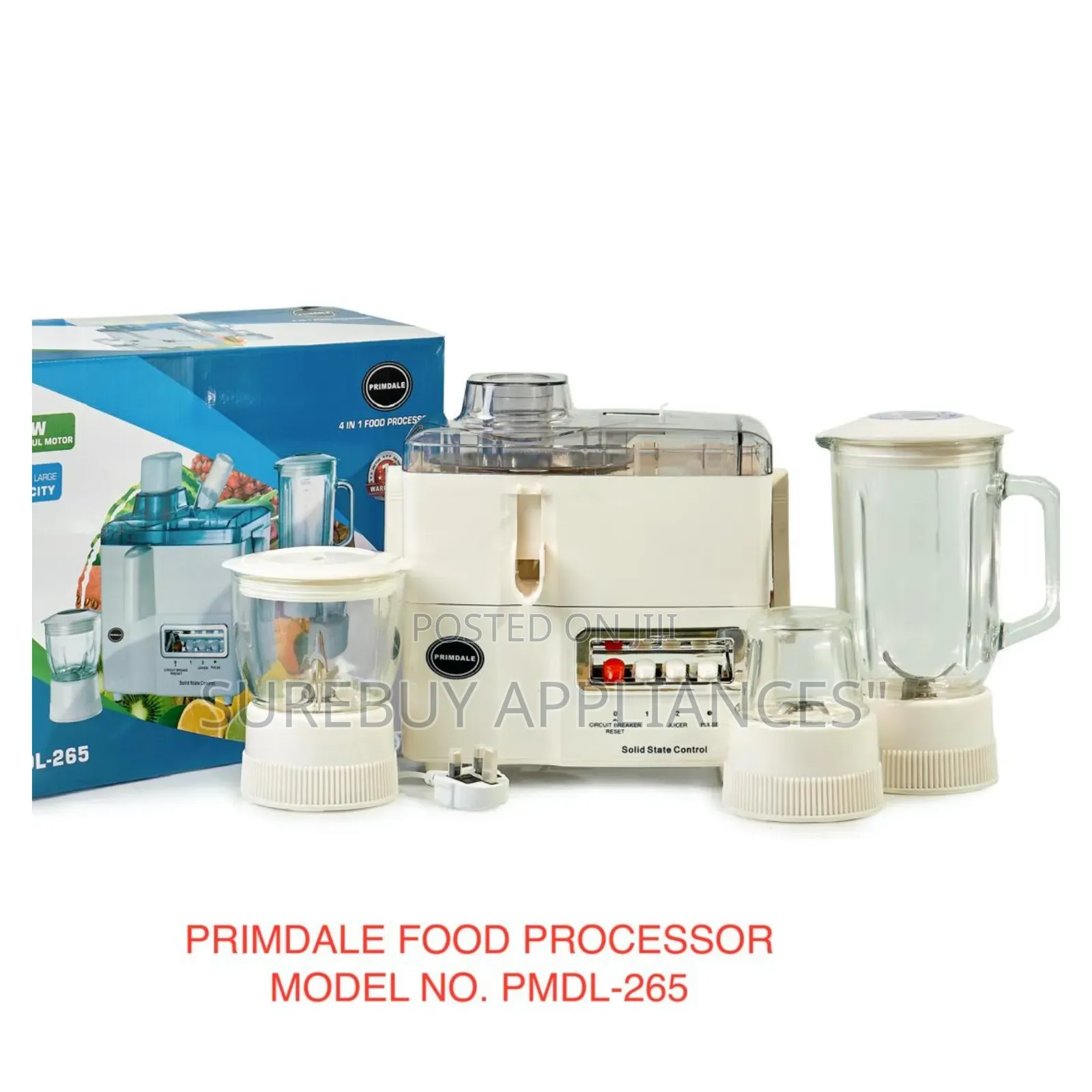 Primdale 4-in-1 Multifunction Juicer Blender Grinder Mixer