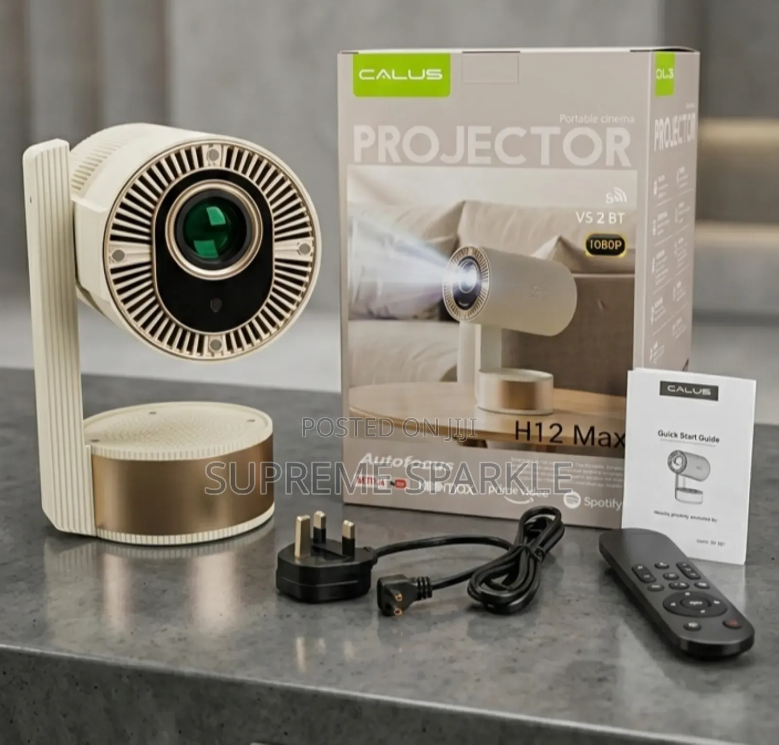 Calus H12 Max Cinema Projector. 1080p Full Hd, Ram 2gb,Rom 8gb