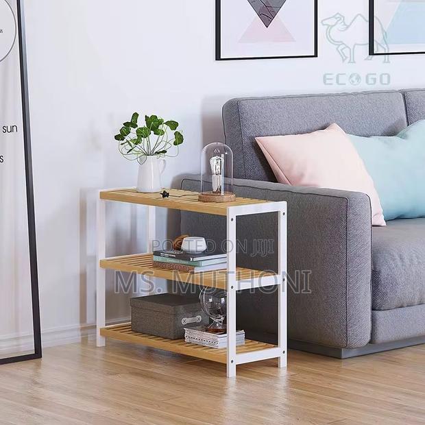 Versatile 3 Layer Natural Bamboo Shoe Rack/ Storage Organizer - thumbnail 2