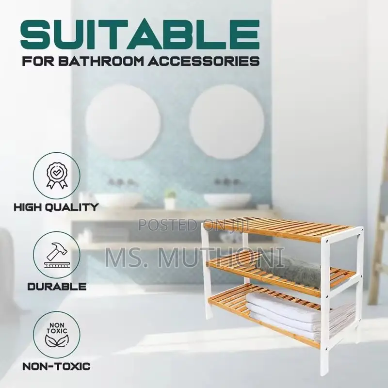 Versatile 3 Layer Natural Bamboo Shoe Rack/ Storage Organizer
