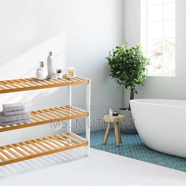 Versatile 3 Layer Natural Bamboo Shoe Rack/ Storage Organizer - thumbnail 4