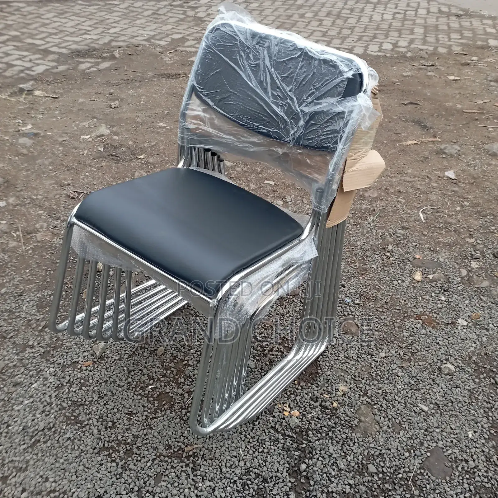 Imported Leather Office Chair Armless