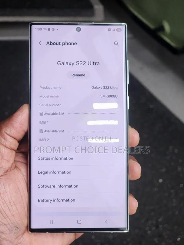 Samsung Galaxy S22 Ultra 5G 256 GB Black
