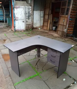 L. Shaped Gray Desk