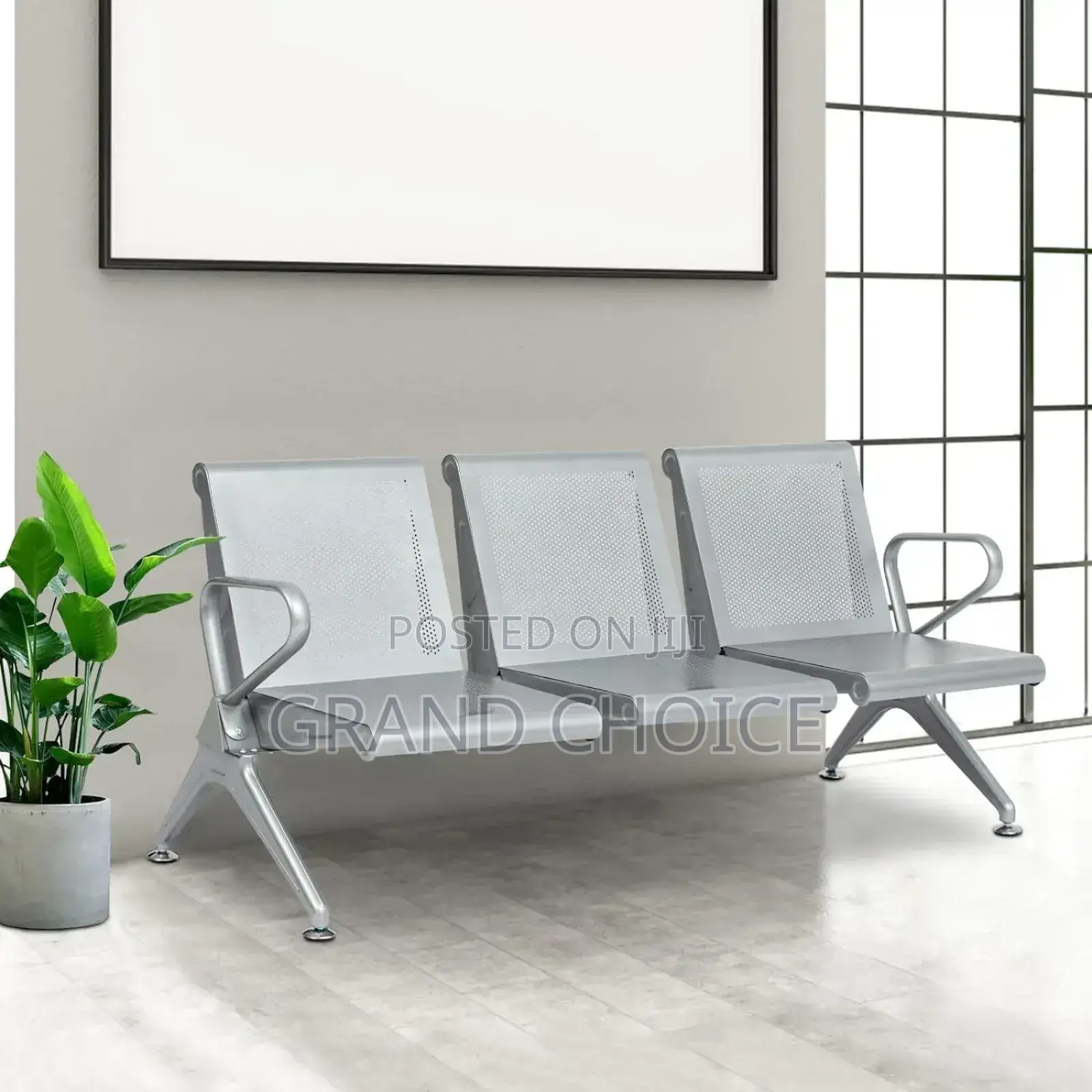 Unpadded Heavy Duty Bank Waiting Chairs