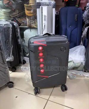 Black Small Size Rubber Unbreakable Suitcase 
Height 48cm