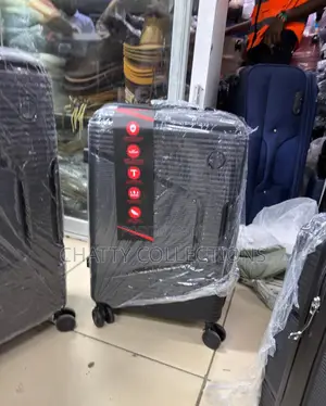 Black Medium Size Rubber Unbreakable Suitcase Height 57cm