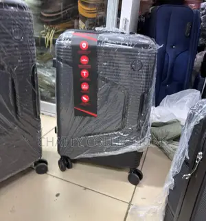 Black Medium Size Rubber Unbreakable Suitcase Height 57cm