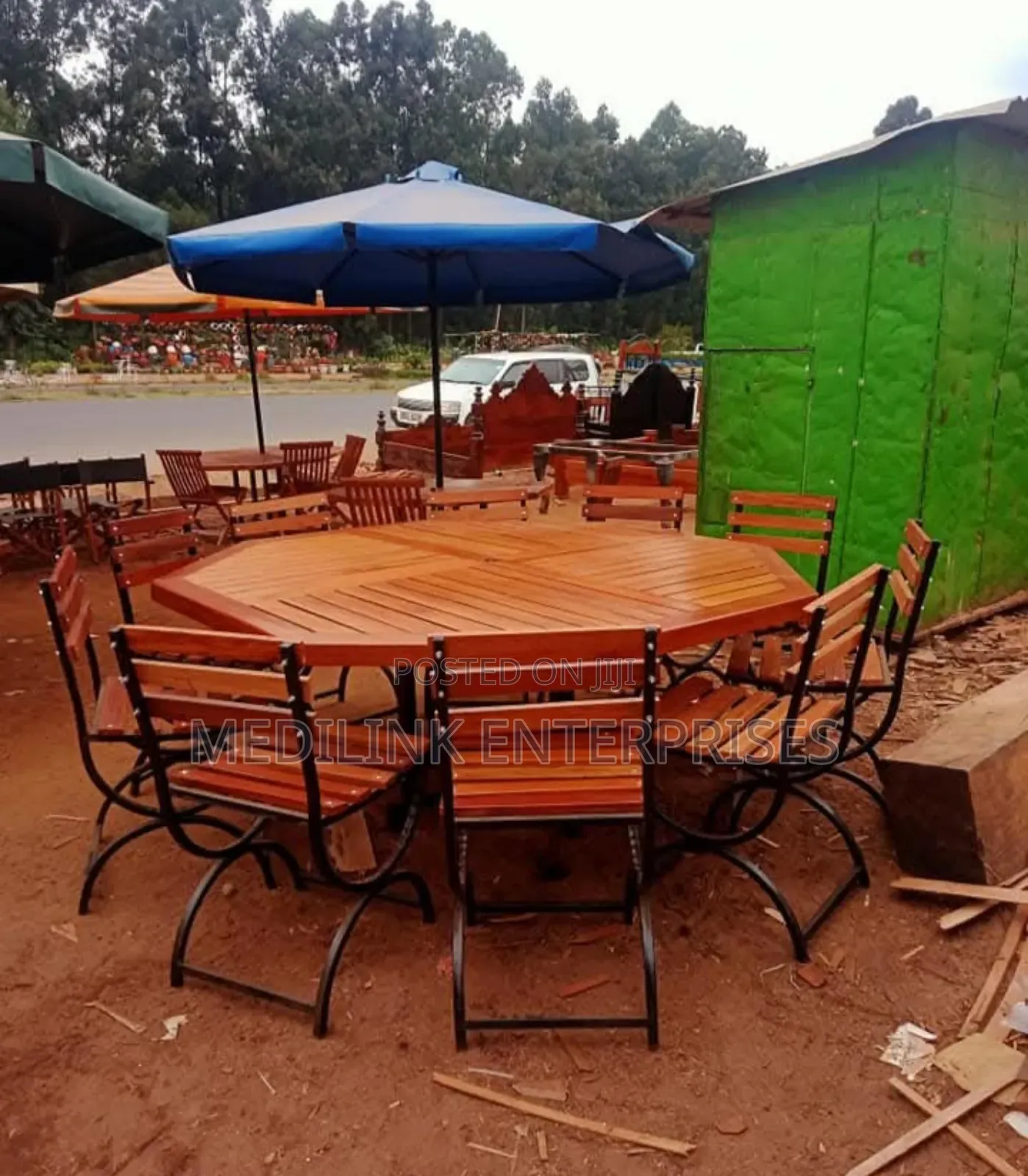 6-Seater Umbrella Less Garden Set