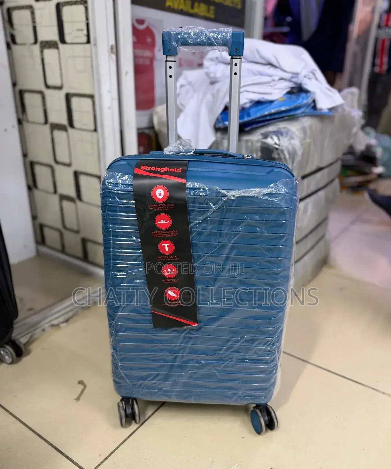 Turquoise Small Rubber Suitcase Height 59cm