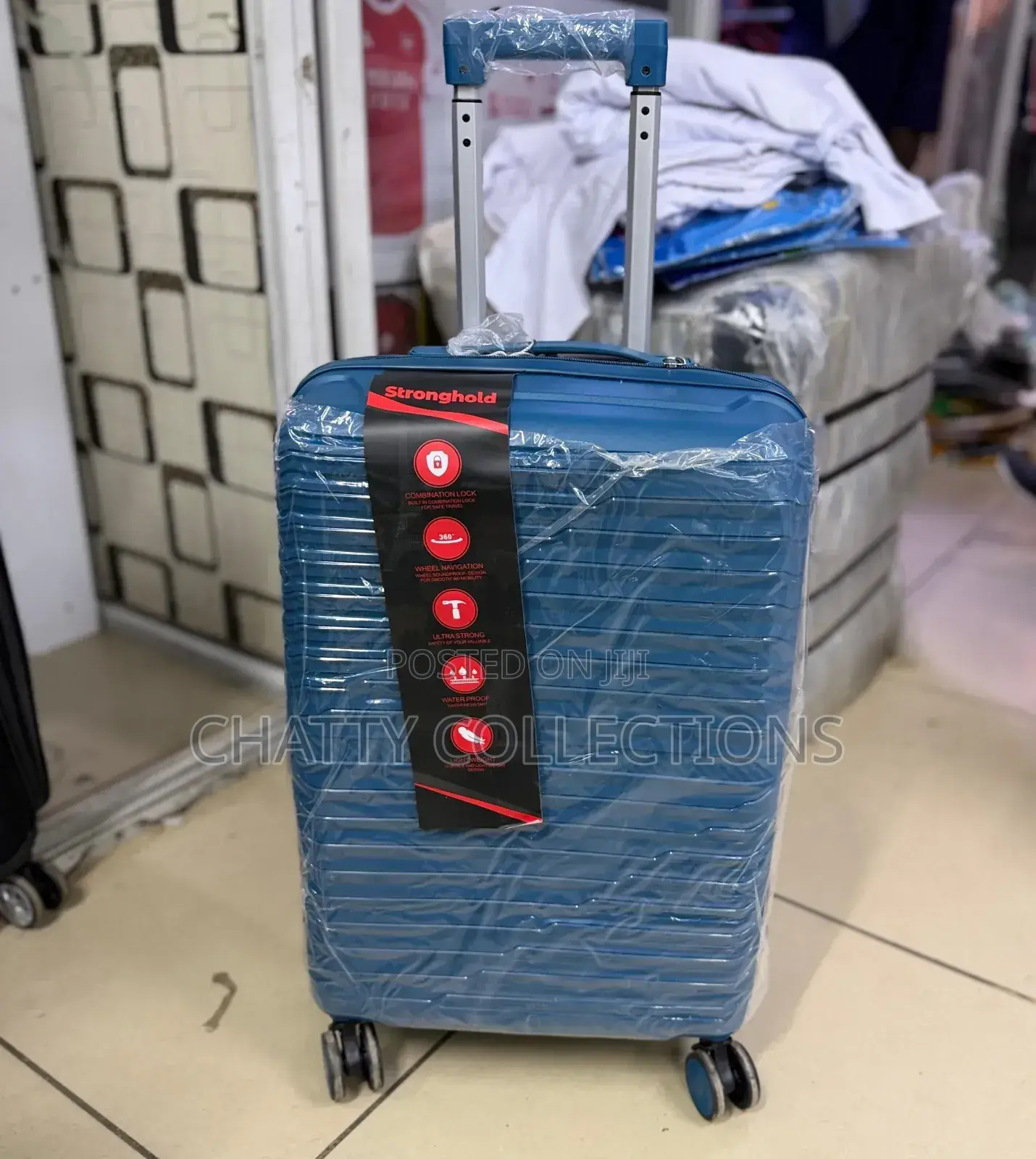 Turquoise Small Rubber Suitcase Height 59cm