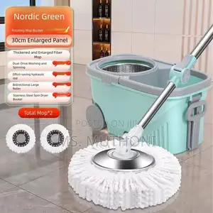 360-Degree Spin Mop Bucket Set Designed 4 Efficient Floor Cleaning.