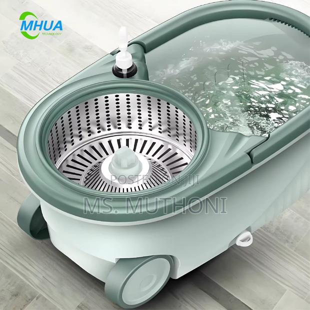 360-Degree Spin Mop Bucket Set Designed 4 Efficient Floor Cleaning. - thumbnail 2