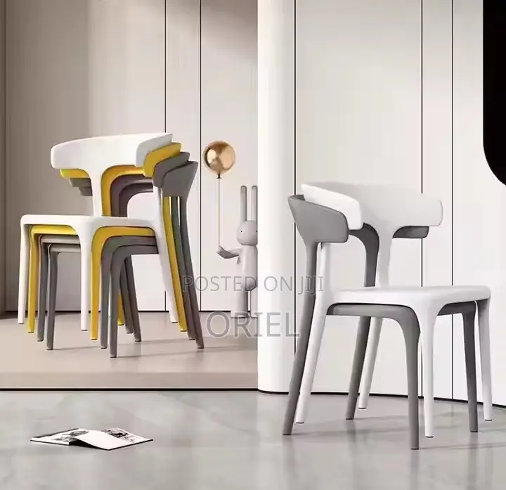Home Chairs : Heavy-Duty Stackable Plastic Utility Chair