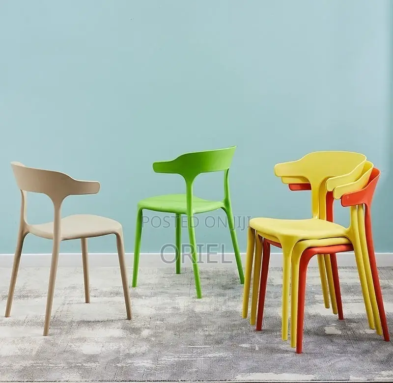 Home Chairs : Heavy-Duty Stackable Plastic Utility Chair