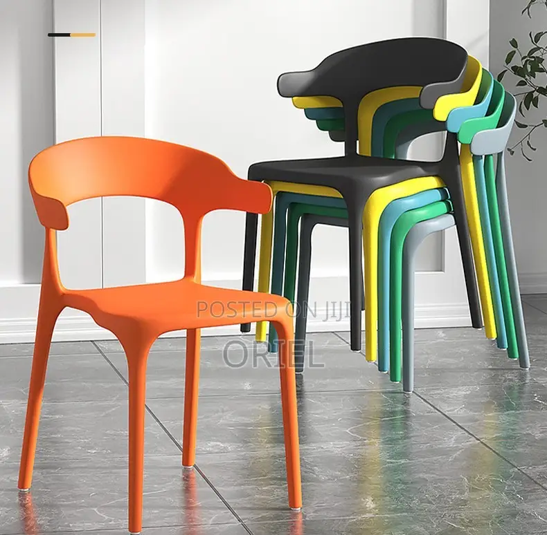 Home Chairs : Heavy-Duty Stackable Plastic Utility Chair