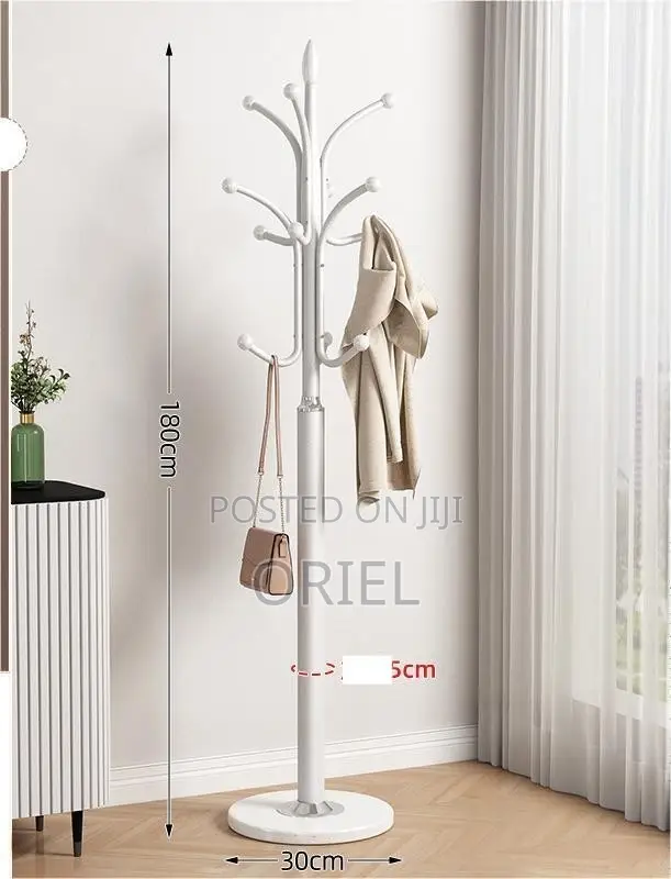 Coat Stands : Height Adjustable Metal Office Coat Stand