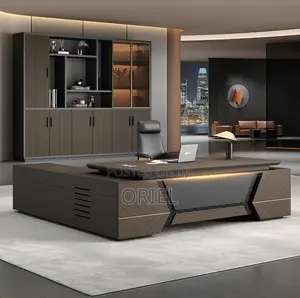 Executive Desks : Modern L-Shaped Corporate Office Desk