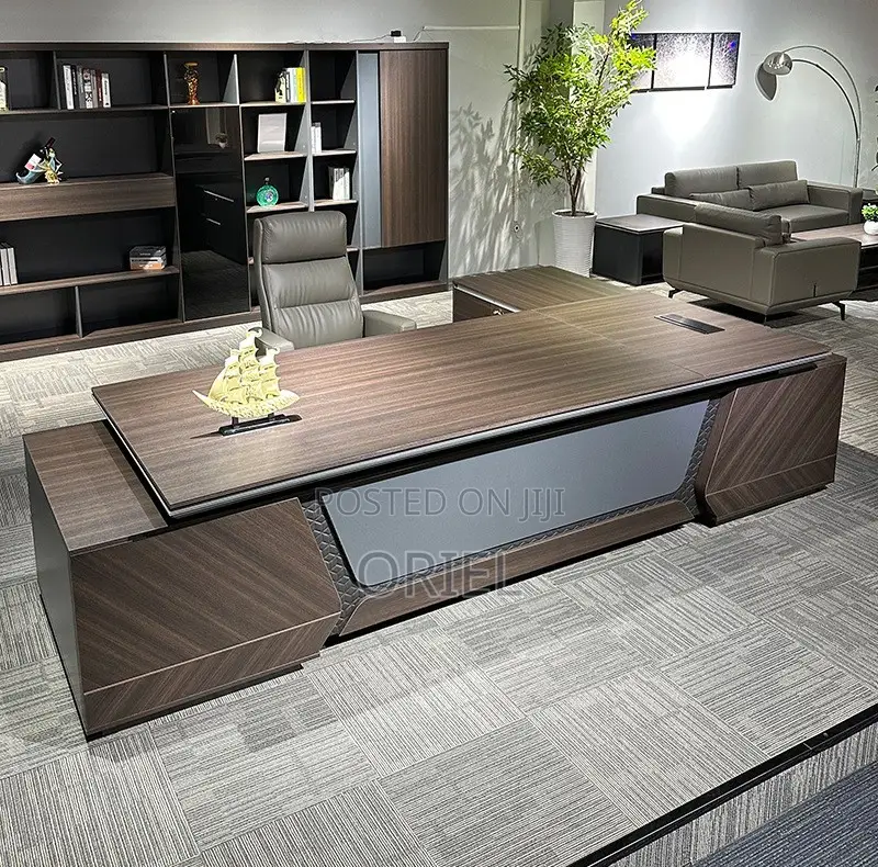 Executive Desks : Modern L-Shaped Corporate Office Desk