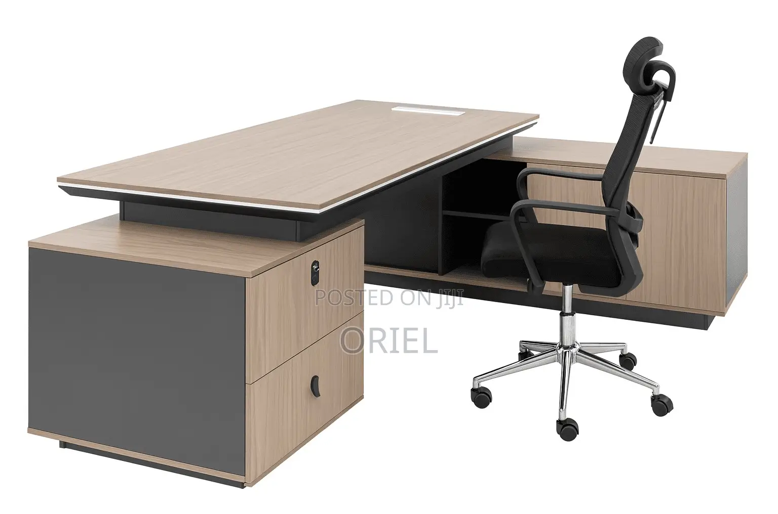 Executive Desks : Modern L-Shaped Corporate Office Desk