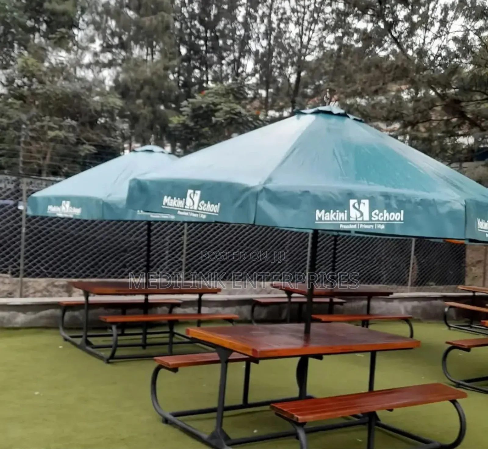 Branded Benches and Umbrella Shades