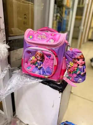 2 in 1 Girls Cartoon Themed Box Bags /Backpacks for Small Kids