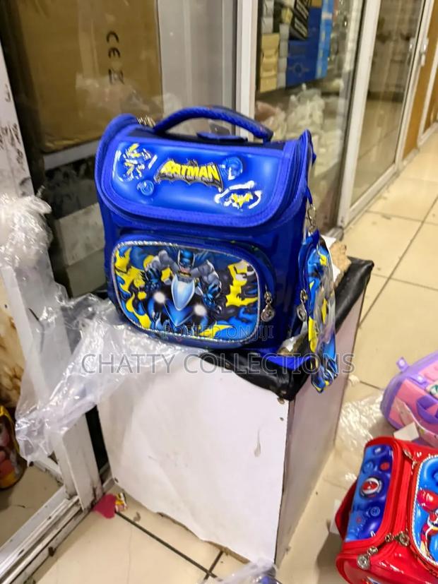 2 in 1 Boys Cartoon Themed Box Bags /Backpacks for Small Kids - thumbnail 2