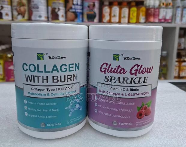 Wins Town Collagen Duo: Gluta Glow Sparkle + Collagen With Burn